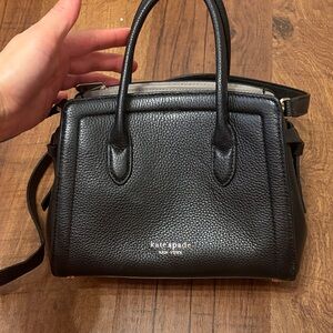 Kate Spade Black Textured Satchel